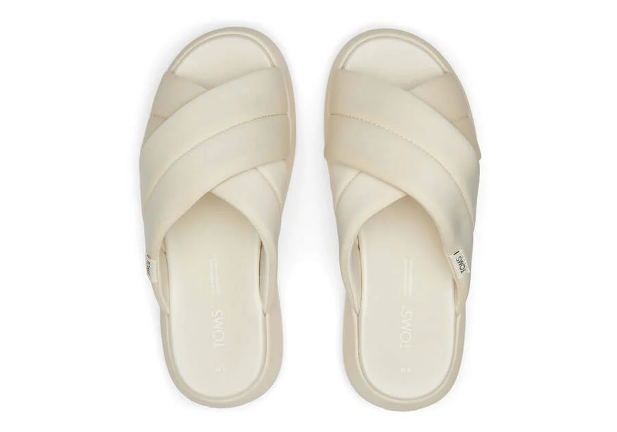 Women's Alpargata Cream Mallow Crossover Slide | TOMS | TOMS (US)
