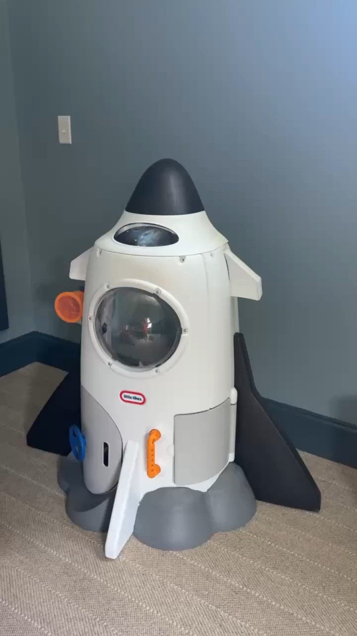 Your little one can blast off into their imagination with this cool rocket!

adventure rocket, pretend play, space astronaut, kids' play, Little Tikes, Grace White
