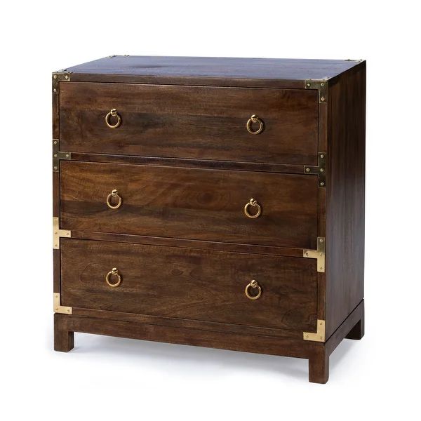 Forster Brown Campaign Chest - Overstock - 19470402 | Bed Bath & Beyond