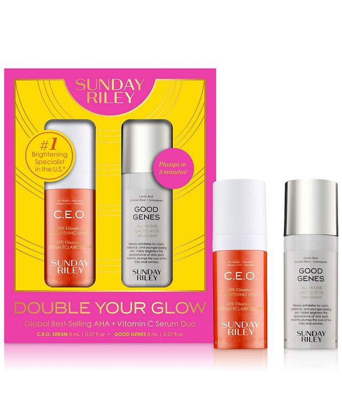 Sunday Riley 2-Pc. Double Your Glow AHA + Vitamin C Serum Set & Reviews - Beauty Gift Sets - Beau... | Macys (US)