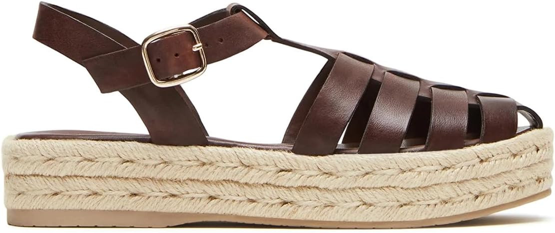 Platform Sandals for Women Fisherman Sandals Espadrille Sandal Ankle Strap Buckle Cage Closed Toe... | Amazon (US)