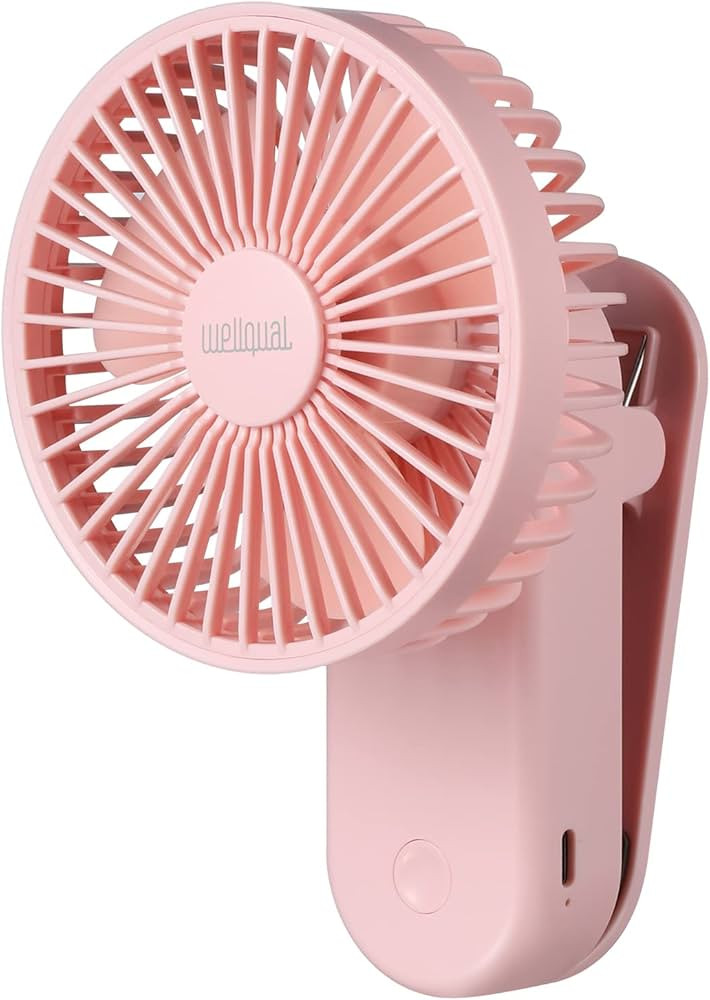wellqual Portable Handheld Fan, Mini Pocket Hand Fan, Battery Operated, USB Desk Fan with Magneti... | Amazon (US)