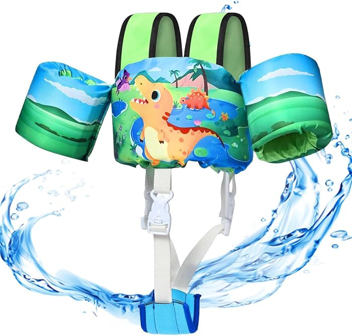 Toddler Swim Vest, Toddler Floaties for 22-66 lbs Boys & Girls, Kids Puddle Jumper Removable with... | Amazon (US)