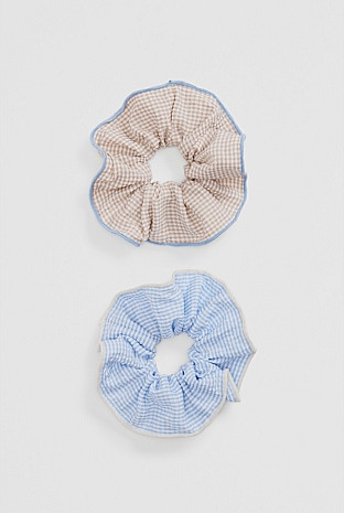 Gingham Scunchie Pack of 2 | Country Road