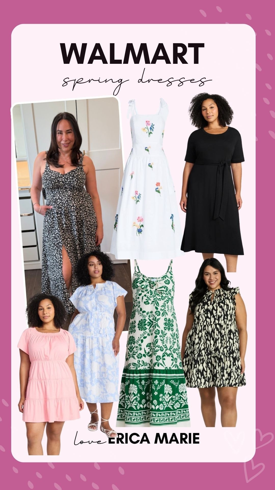 Ahhh, okay Walmart spring dress sale. I am completely shocked by the dresses Walmart has this spring. They have so many designer inspired options that are actually as cute in person and online! I love this polka dot dress I found, but I definitely purchased the wrong size. Order your standard size, don’t click the wrong button and buy a smaller size (I still actually love this dress). So many of these are on sale right now and they all have many sizes in stock! 
Embroidery dress, floral print dress, casual short sleeve spring dress

#LTKMidsize #LTKSeasonal #LTKOver40