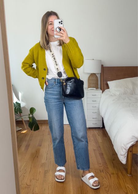 OOTD: trying to dress for all the seasons in one day! (sweater is M, and jeans are TTS for me)