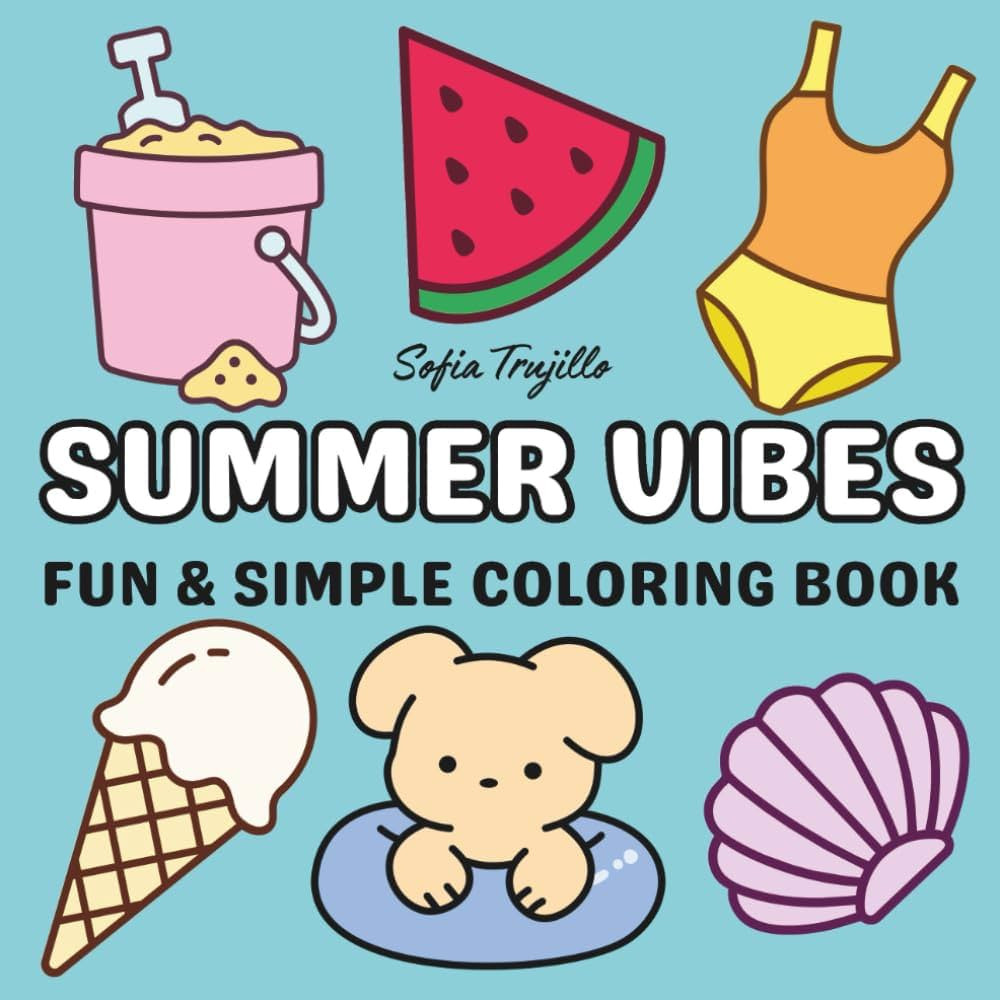 Summer Vibes: Fun & Simple Coloring Book | Amazon (US)