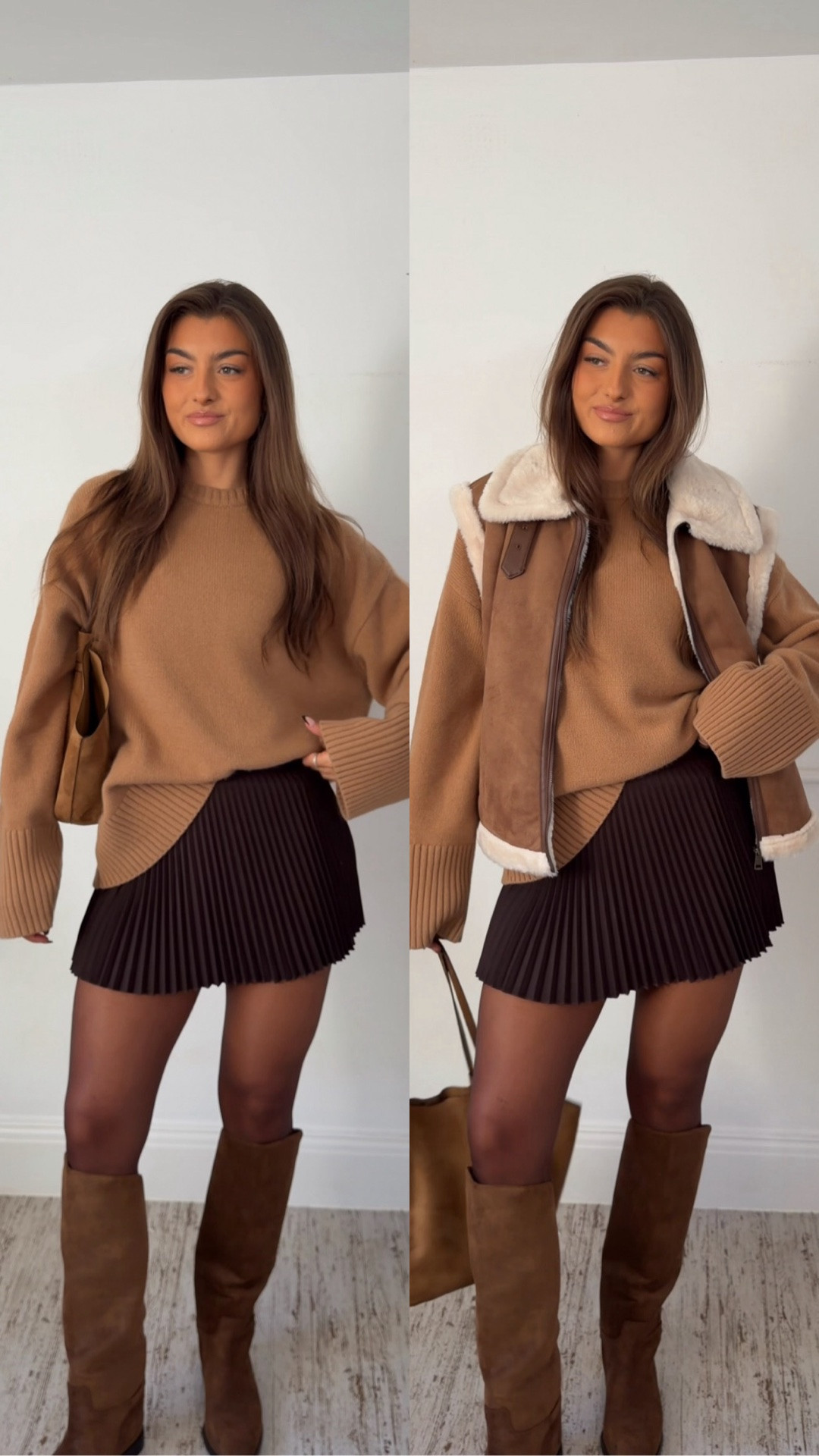 ad H&M NEW-IN OCTOBER! 🍂🤎🍄‍🟫🐻

Goodness me H&M!!! 😍 have you ever seen such a perfect autumn collection!? 🍂 I am over the moon about their new knit dresses & skorts that go so well with tights & boots!! I’m in my element 👏🏽 The first outfit is an autumn DREAM! And the jeans at the end paired with that cream cardigan 🤤☁️ woweee I can’t even pick a fave