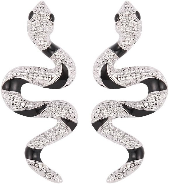 U7 Stainless Steel/Black/18K Gold Plated Personalized Gothic Skull Studs Earrings, Snake Stud Ear... | Amazon (US)