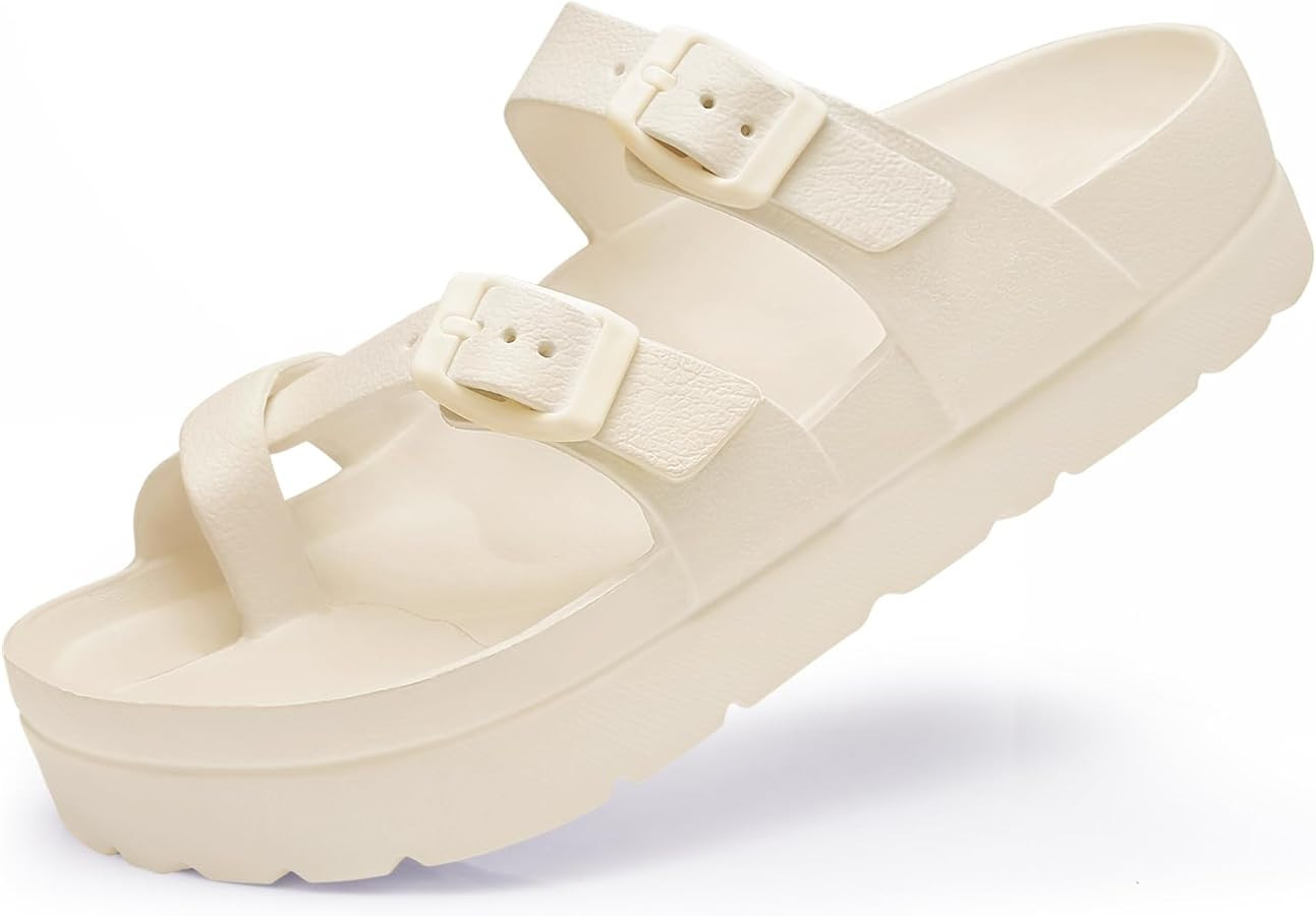 Goosecret Women's Platform Sandals with Arch Support Comfortable Foam Slides Summer Beach Sandals... | Amazon (US)