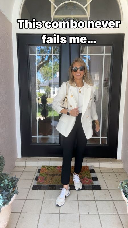 This combo never fails me: fabulous blazer, slim pants, and sneakers. Perfect for just about any occasion! It’s what I wore to church for Good Friday services!
Spring outfit ideas 


#LTKfindsunder50 #LTKover40 #LTKstyletip