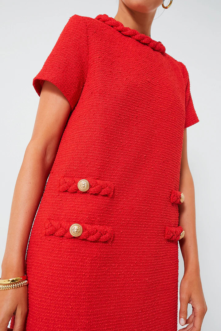 Red Tweed Jackie Dress | Tuckernuck (US)
