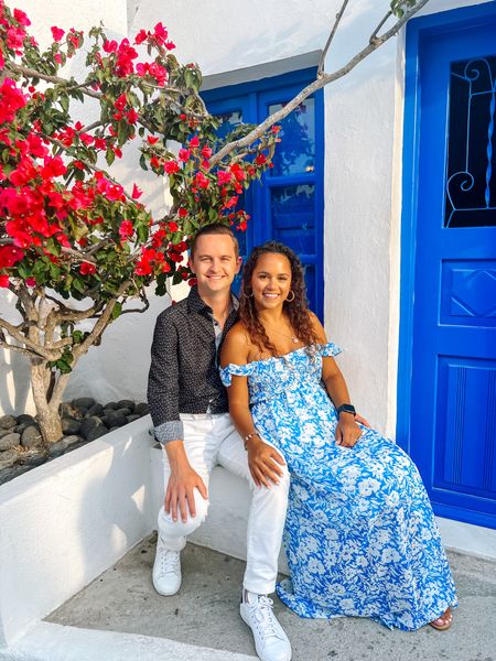 Grecian Blues 😍 you'll love this dress against all the blues in Santorini 

This is a bump friendly dress too! I'm wearing a small

Greece outfits | amazon fashion | amazon outfits, vacation outfit, maternity outfit, maternity dress

#LTKunder50 #LTKeurope #LTKunder100