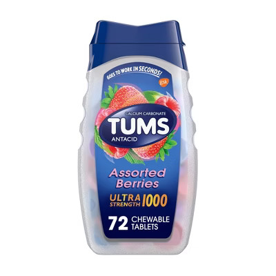TUMS Ultra Strength Antacid Tablets, Assorted Berries, 72 Ct | Target