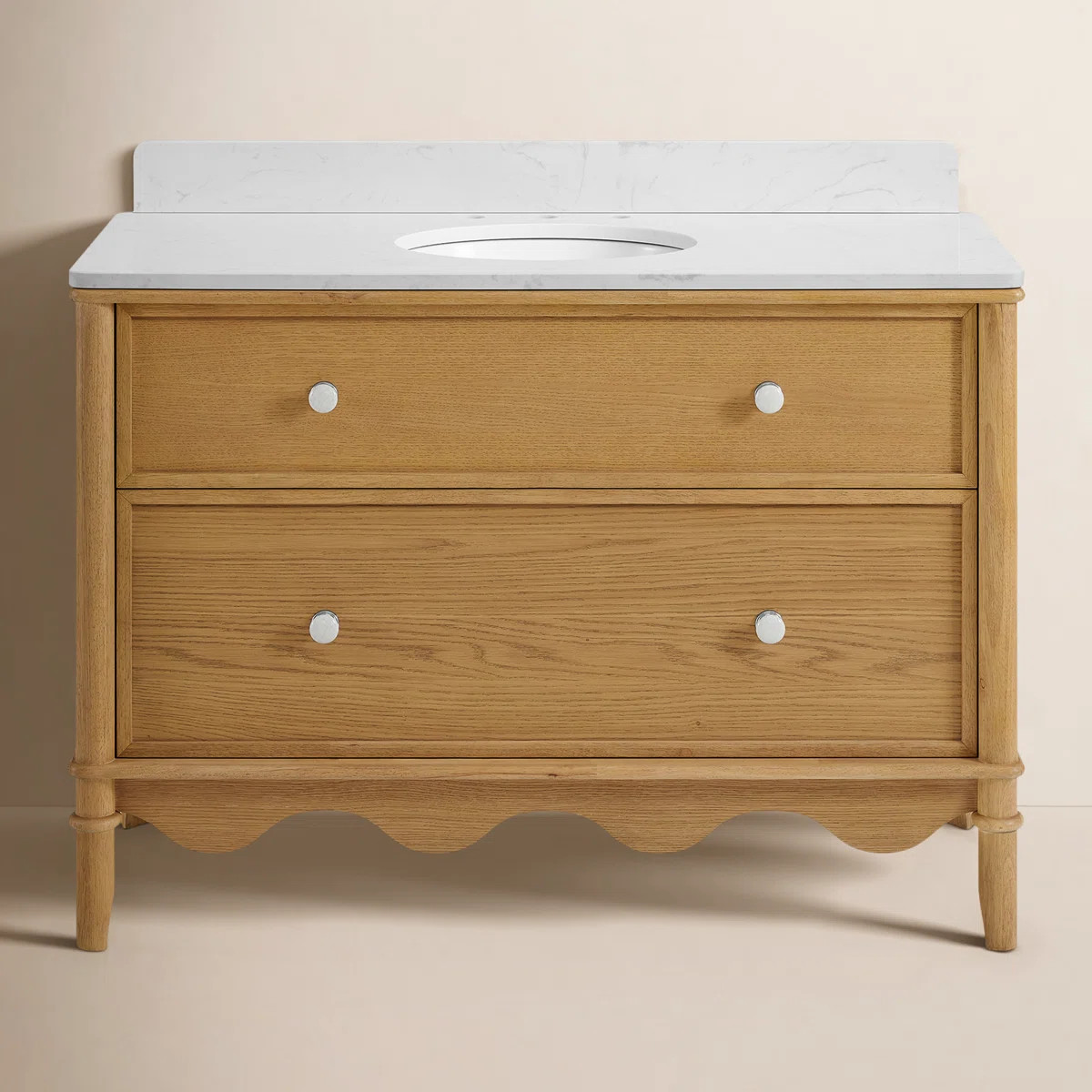 Julliette 48"W Single Sink Bathroom Vanity With Cultured Marble Top | Wayfair North America