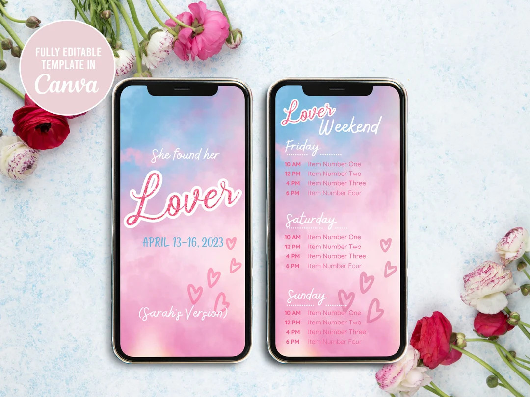 Digital Bachelorette Itinerary Template Instant Download | Taylor Swift Bachelorette Party | Full... | Etsy (US)