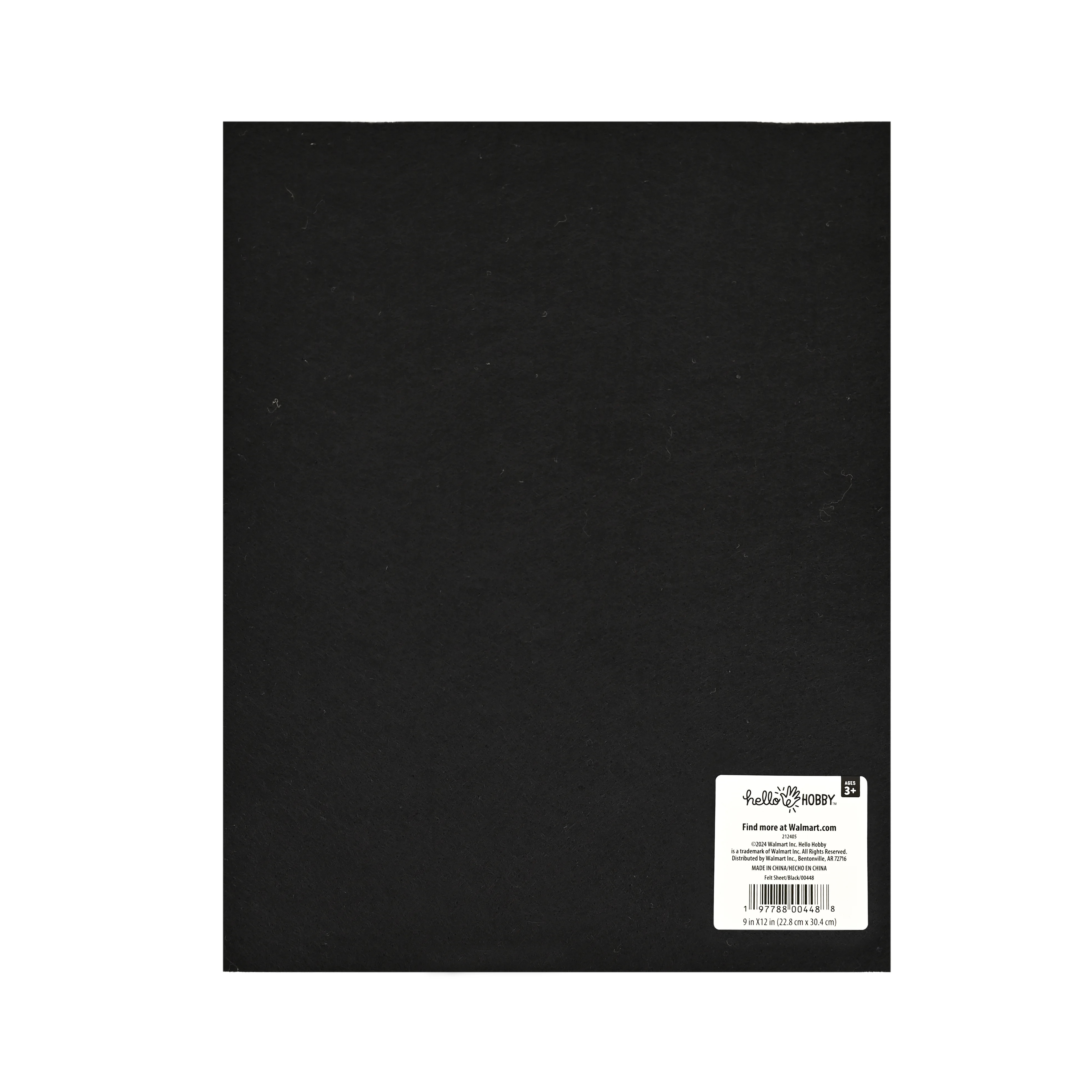 Hello Hobby Black Felt Sheet, 9" x 12" | Walmart (US)