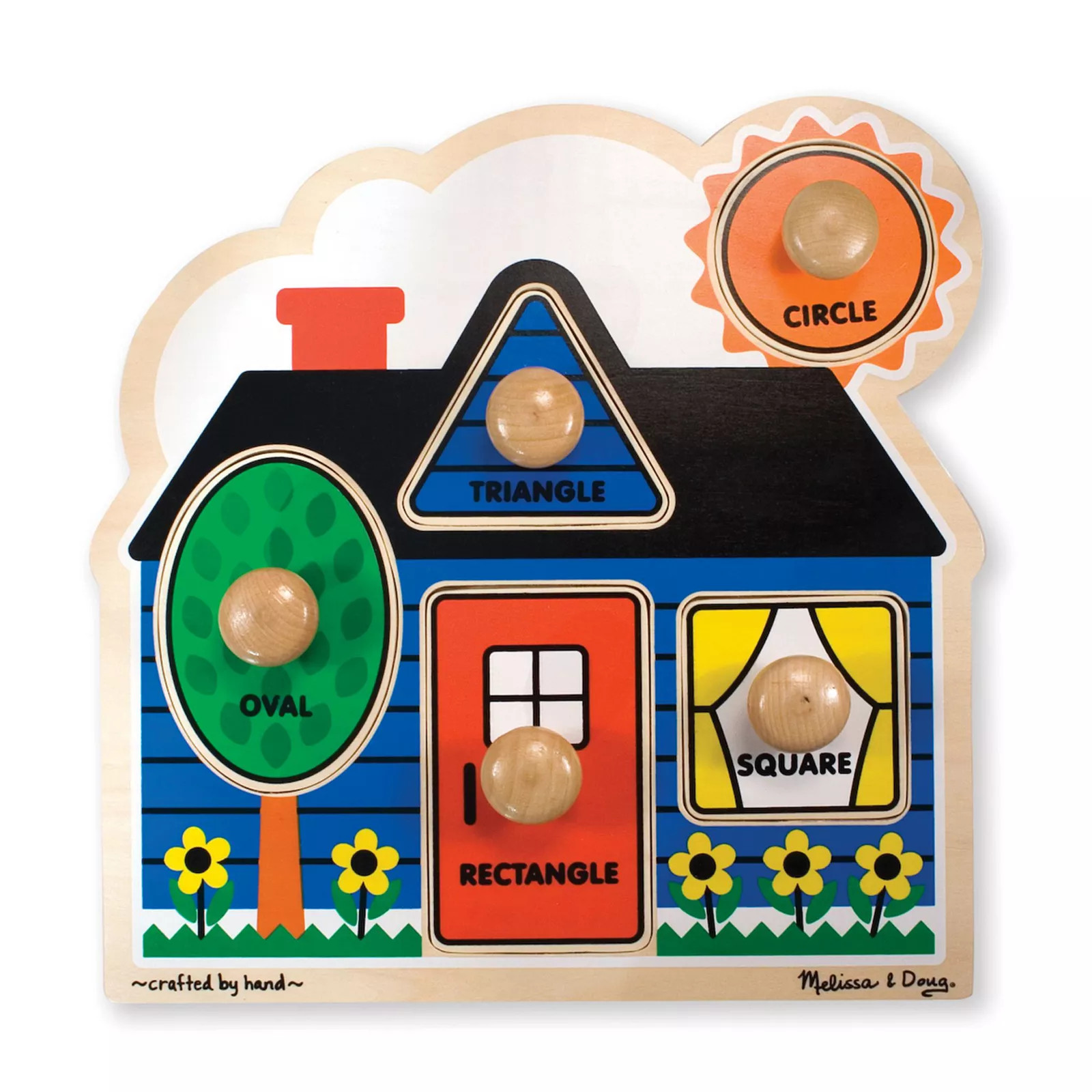 Melissa & Doug First Shapes Jumbo Knob Puzzle, Multicolor | Kohl's