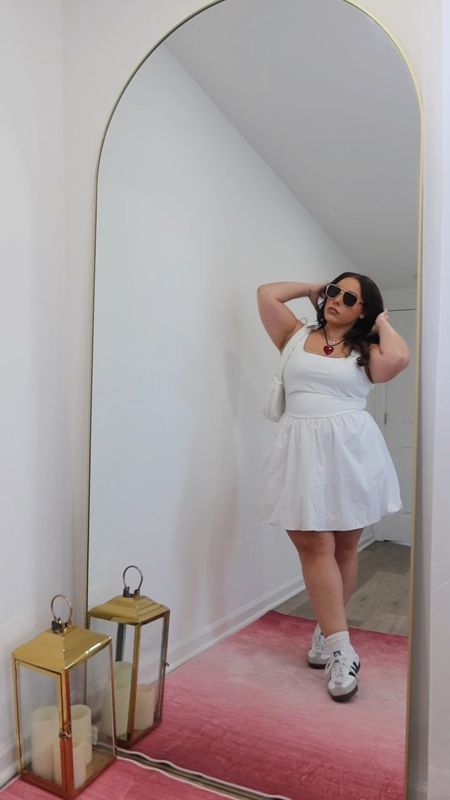 Curvy midsize 12/14 & petite 5’2” midsize casual & comfy summer white dress outfit inspo ft. Adidas Sambas 🤍

#LTKplussize #LTKshoecrush #LTKmidsize