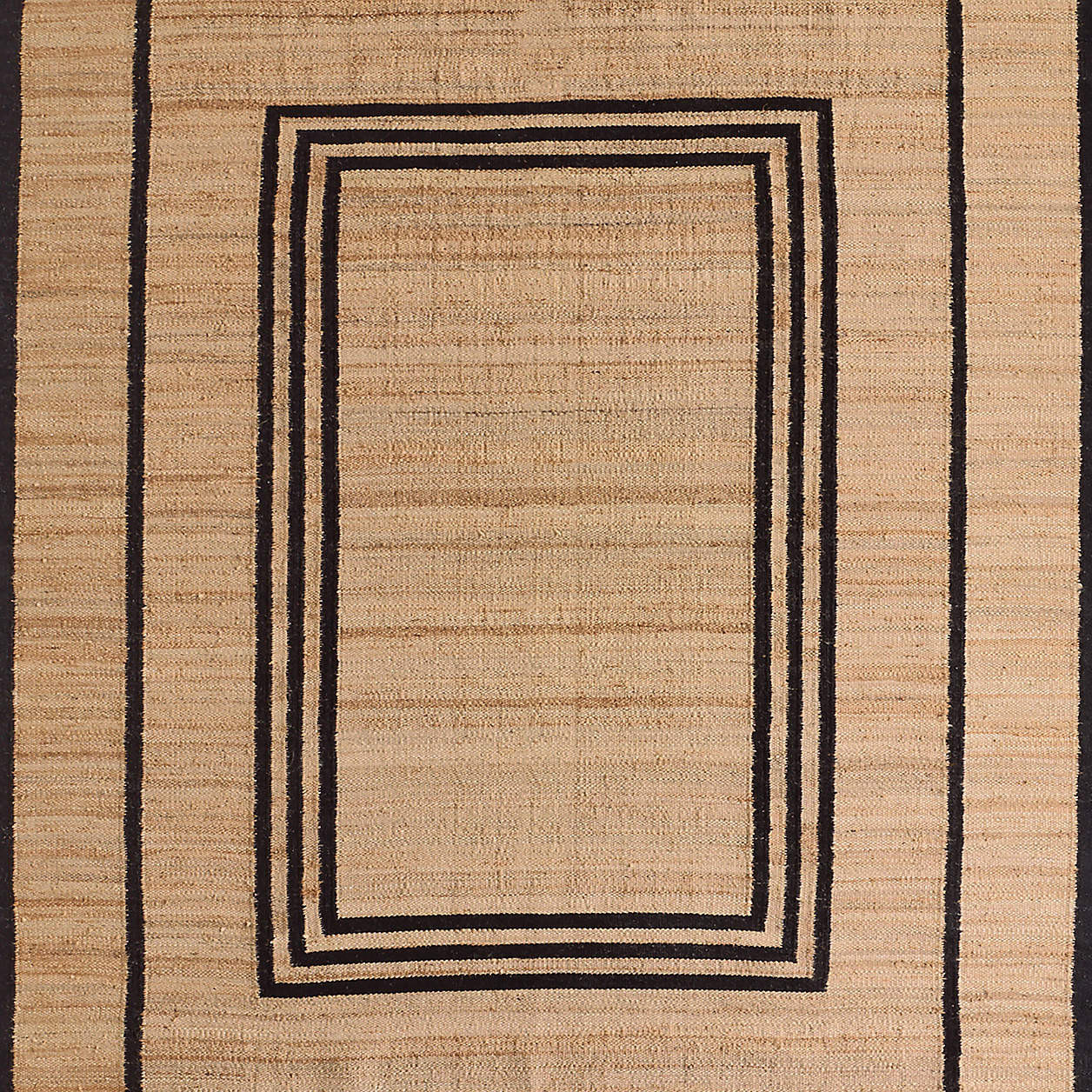 Lagos Jute and Wool Blend Black Handwoven Area Rug 6'x9' | Crate & Barrel | Crate & Barrel