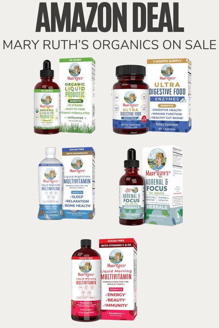 Mary Ruth’s Organics supplements on sale on Amazon!! 