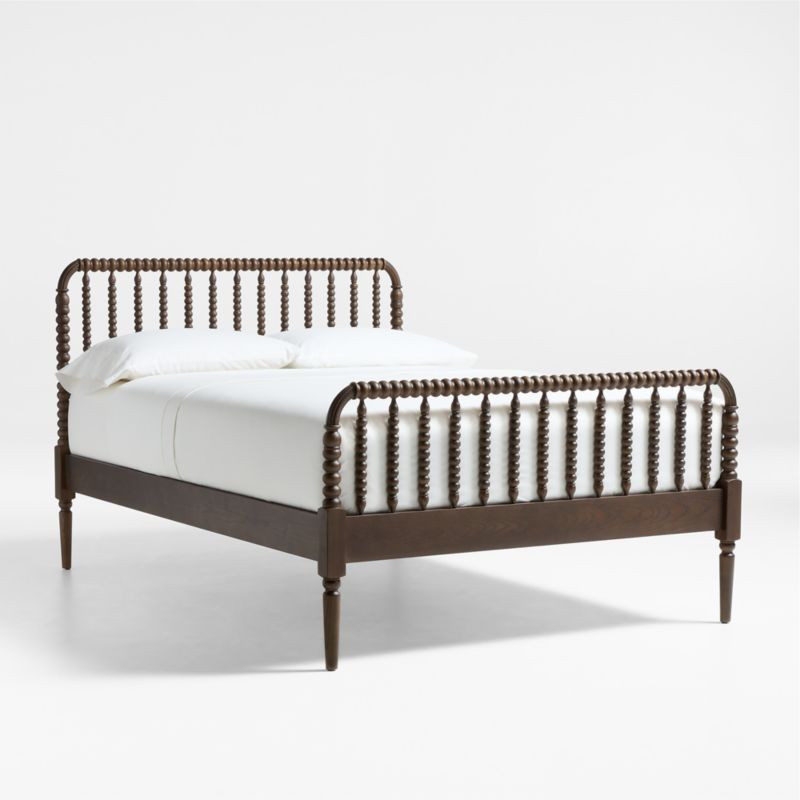 Jenny Lind Deep Brown Wood Spindle Kids Full Bed + Reviews | Crate & Kids | Crate & Barrel