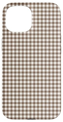 Dark Espresso Gingham Aesthetic Pattern Brown Checkered Case for iPhone 15 | Amazon (US)