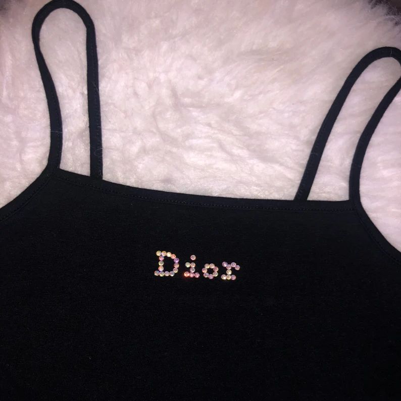 Rhinestone Dior Tank Top | Etsy (US)