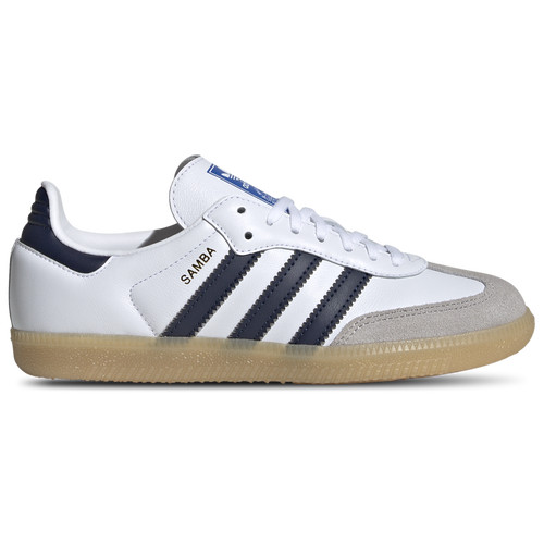 Boys adidas Originals adidas Originals Samba - Boys' Grade School Shoe White/Collegiate Navy/Gum Size 04.0 | Kids Foot Locker (US)