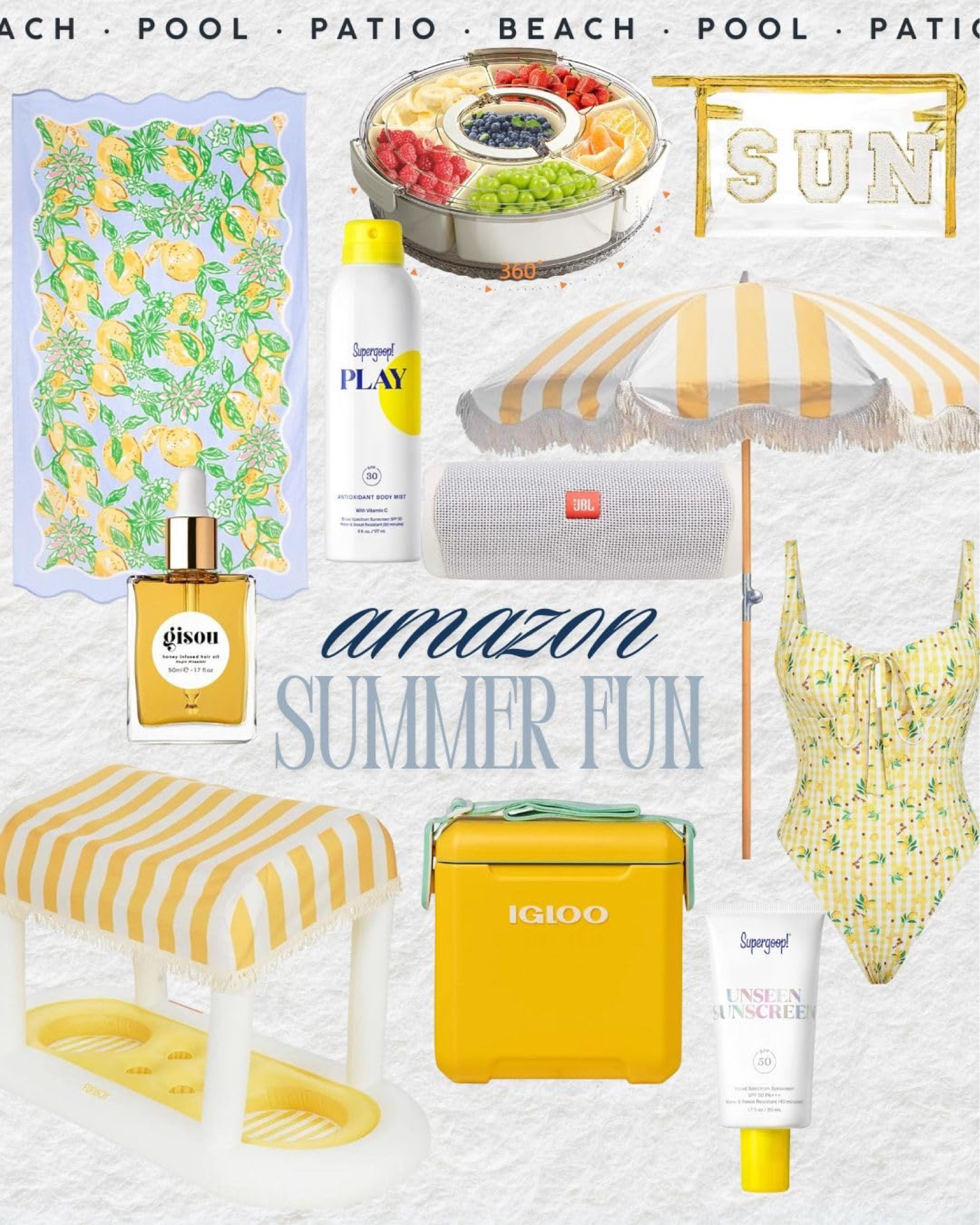 Squeeze the most out of summer 🍋 From citrus towels to striped umbrellas, these Amazon finds are patio-perfect, beach-ready, and picnic-approved. SPF, tunes, and snacks? Covered.

#LTKFindsUnder100 #LTKHome #LTKFindsUnder50