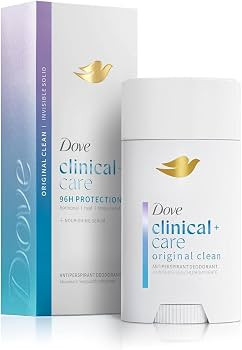 Dove Clinical + Care Antiperspirant Deodorant Stick, Original Clean, 2.6 oz | Amazon (US)