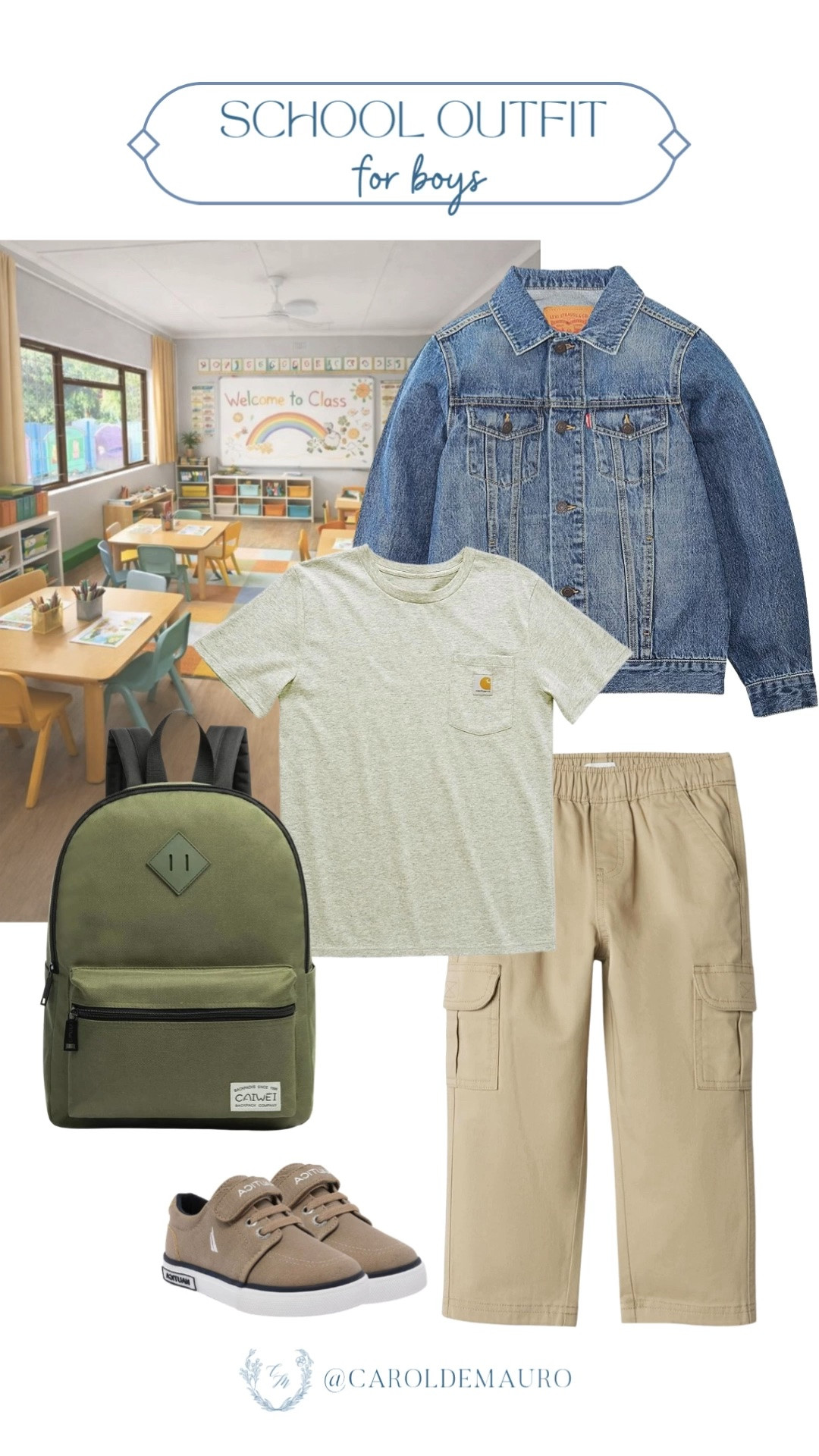 school outfit for boys, back to school, kids outfit, toddler outfit, kids fashion, denim jacket for boys, cargo pants for kids, basic tee, backpack for toddlers, sneakers for boys, amazon kids

#LTKootd #LTKKids