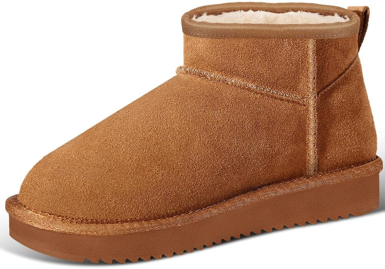 Mini Snow Boots for Women Anti-Slip Womens Boots Fur Fleece Lined Ankle Boot Winter Suede Snow Bo... | Amazon (US)