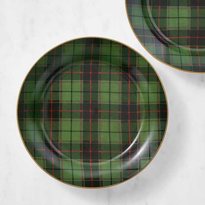 Classic Green Tartan Salad Plates | Williams-Sonoma