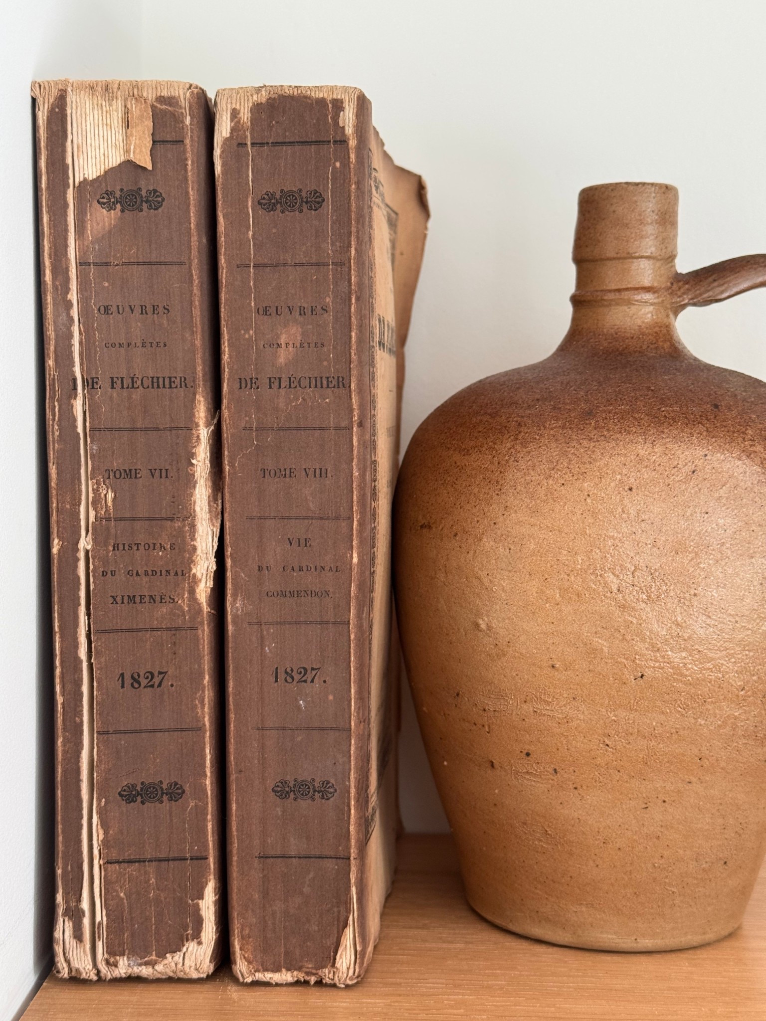 Nothing warms up a shelf like antique books.
These French volumes dated 1827 have the most beautiful worn spines and patina. I love layering pieces like this into a vignette with pottery or stacked on a console for instant character.

#collectedhome #antiquebooks #europeanfarmhouse #vintagebooks #ltkhome


#LTKSeasonal #LTKHome