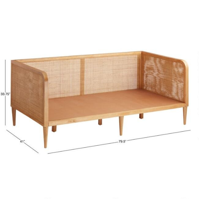 Rattan Cane and Wood Kira Daybed Frame | World Market