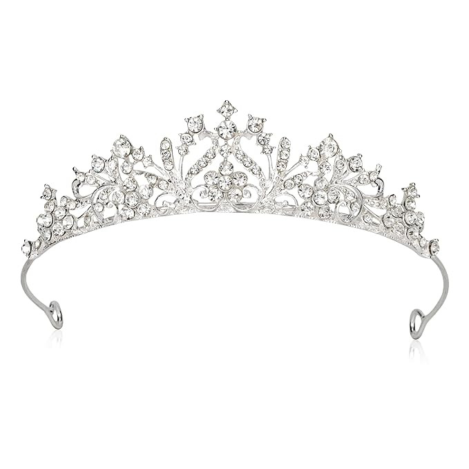 Tiaras for Girls Princess Crown Headband Birthday Queen Rhinestone Shiny Silver Tiara Princess De... | Amazon (US)