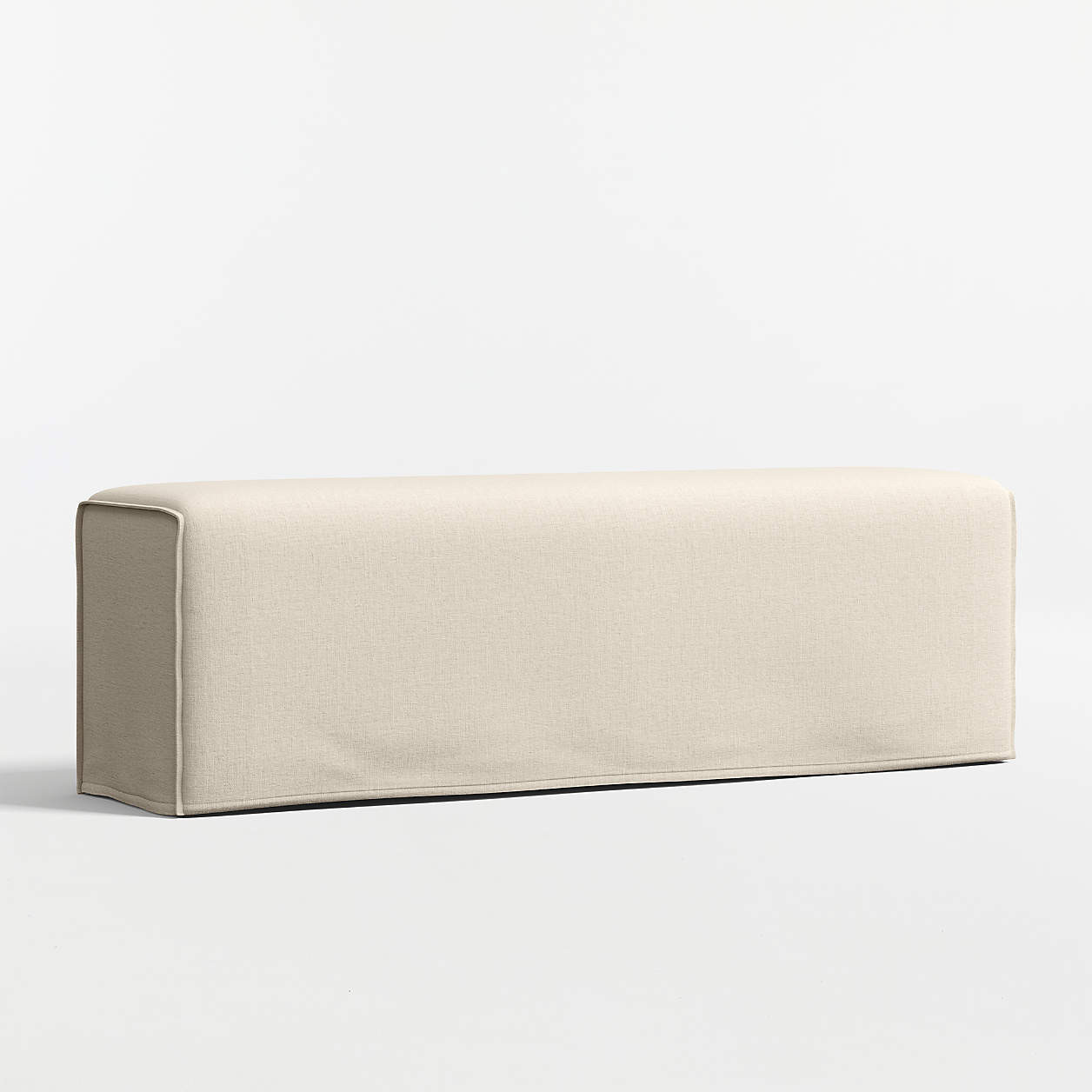 Capri 60" Slipcovered Bench | Crate & Barrel | Crate & Barrel