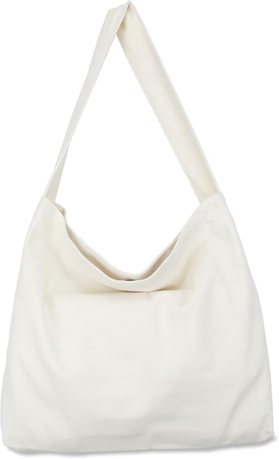 Canvas Bag with Magnetic Snap Large Size Simple Design Thick and Sturdy | Amazon (US)