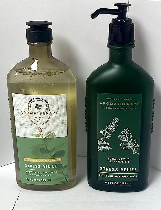 Body Works Aromatherapy Stress Relief Eucalyptus Spearmint 10 Oz Body Wash & Foam Bath and 6.5 Oz... | Amazon (US)