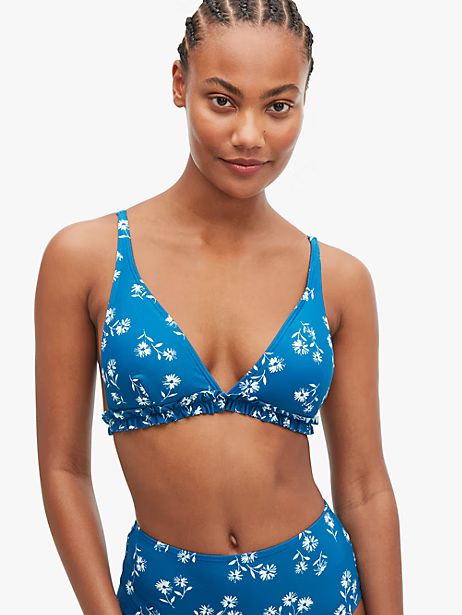 dandelion floral mini french ruffle bikini top | Kate Spade (US)