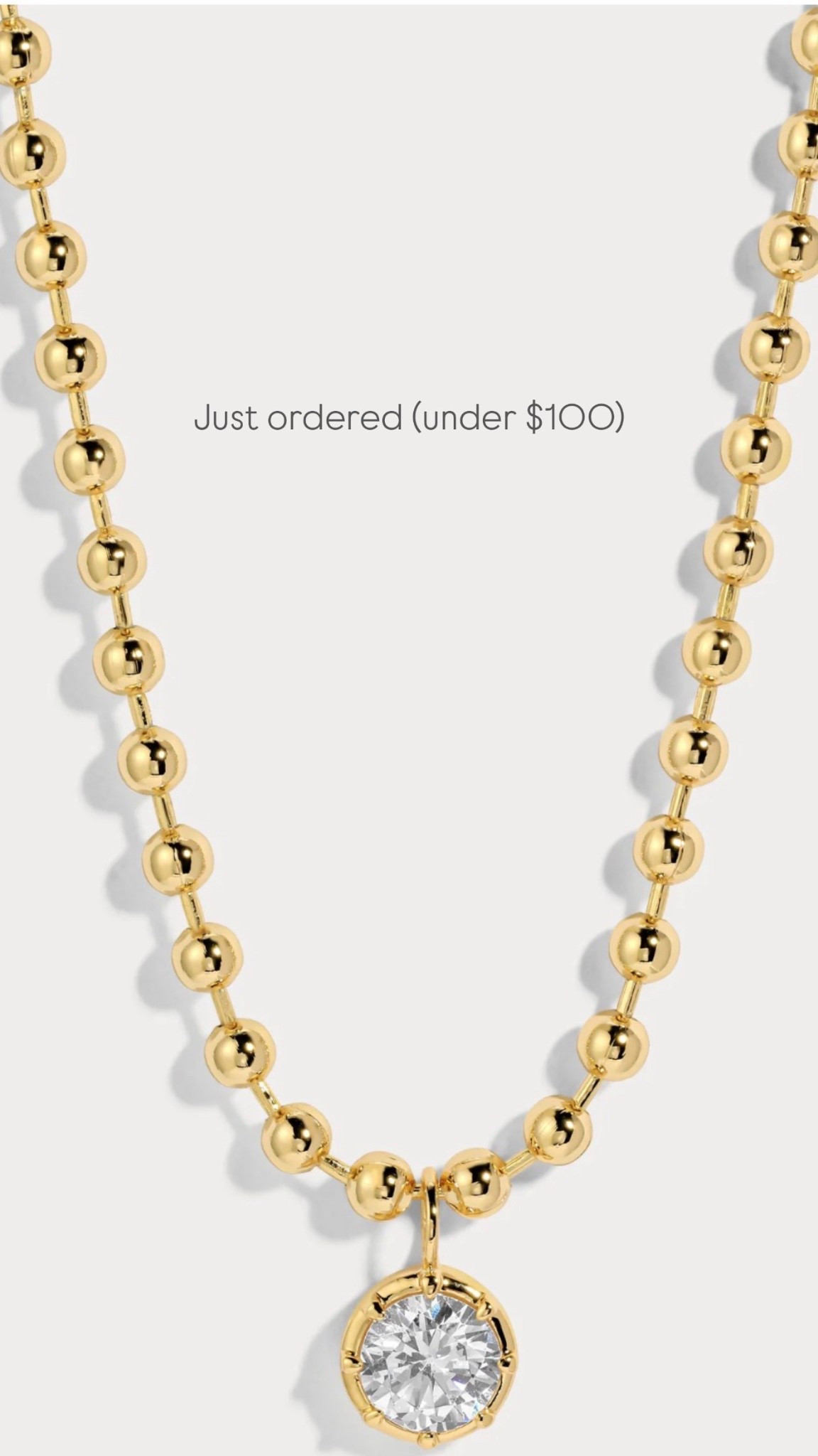 The prettiest necklace, perfect for spring layering and under $100! 