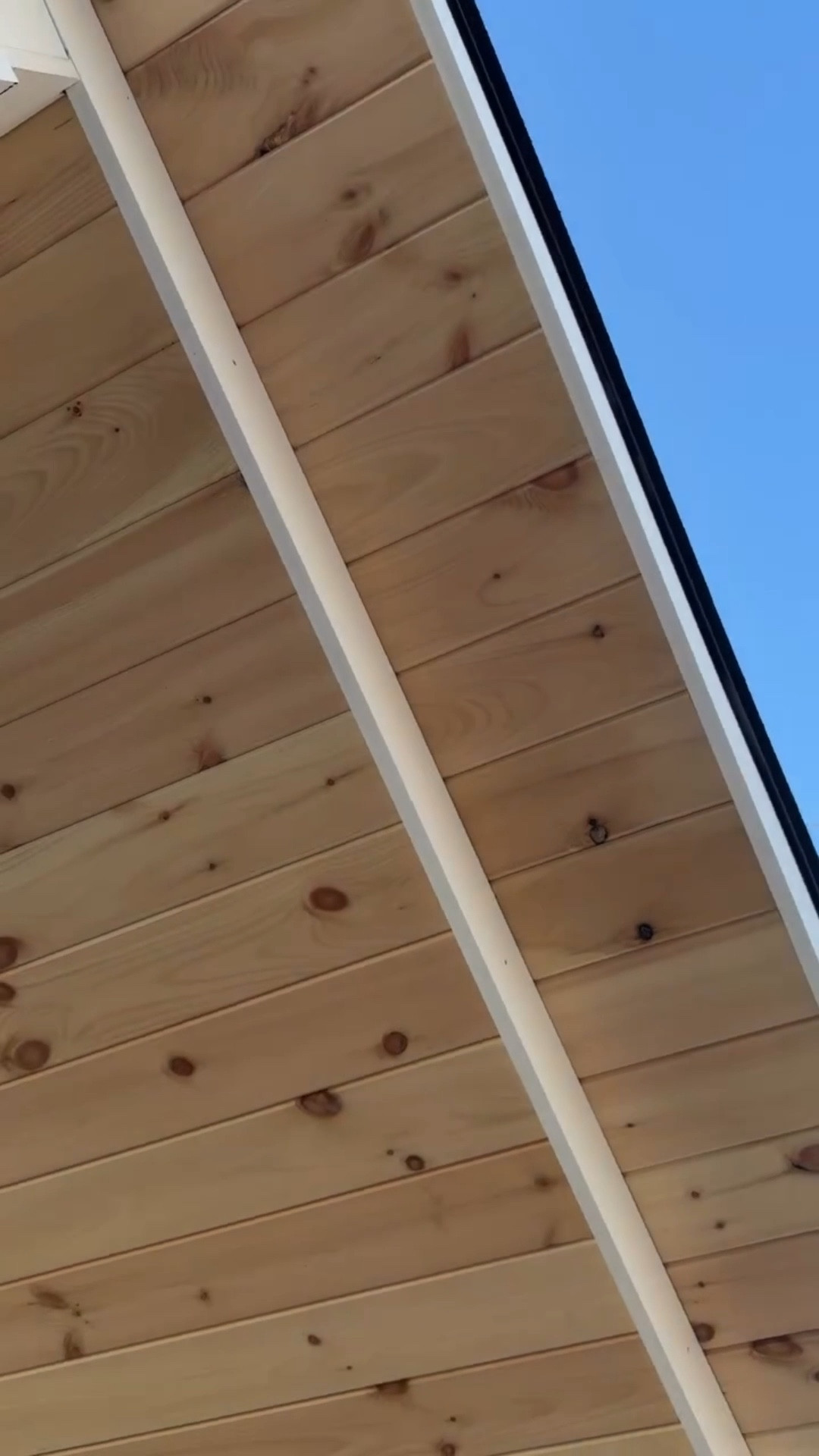 The cabana ceiling is up and she is pretty 🤩 

The decision wasn’t easy when it came to the cabana ceiling, but we finally landed on 1”x6” tongue-and-groove knotty pine. Worth every second of back-and-forth 🤍

Now…Help me choose the perfect stain!! Do I go light, keep it as is or go for a dark stain? 

#CabanaBuild #OutdoorLiving #BackyardGoals #HomeRenovation #DIYHome #CeilingDetails #KnottyPine #TongueAndGroove #HomeProjects #OutdoorSpace #RenovationLife