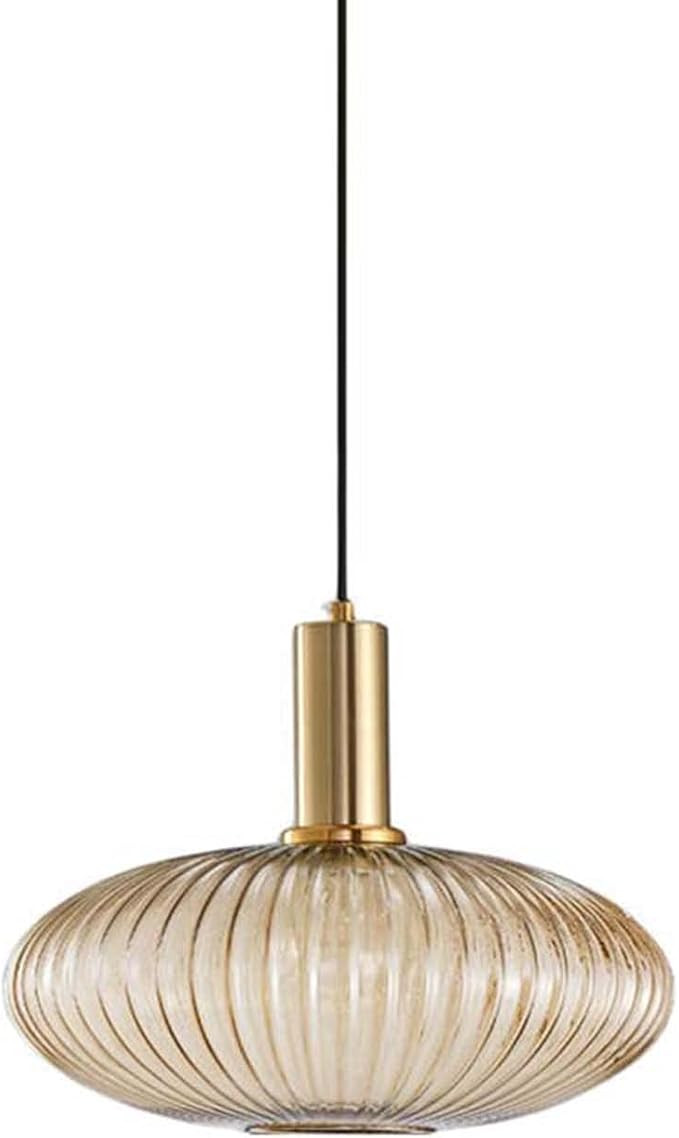 I-xun Pendant Light Fixtures Modern Pendant Lighting for Kitchen Island Farmhouse Striped Glass P... | Amazon (US)