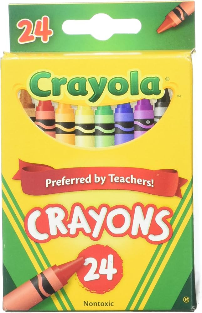 Crayola 24 Count Box of Crayons Non-Toxic Color Coloring School Supplies (2 Packs) | Amazon (US)
