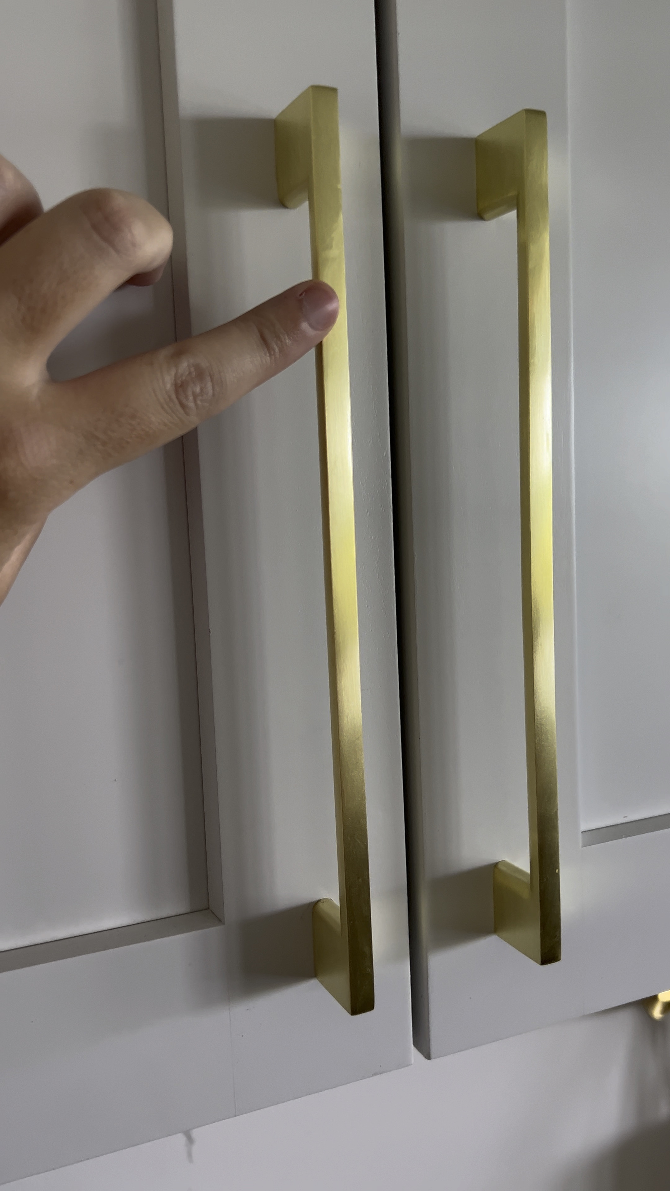 Bushed gold modern cabinet pulls.

#LTKFind #LTKhome #LTKxPrimeDay