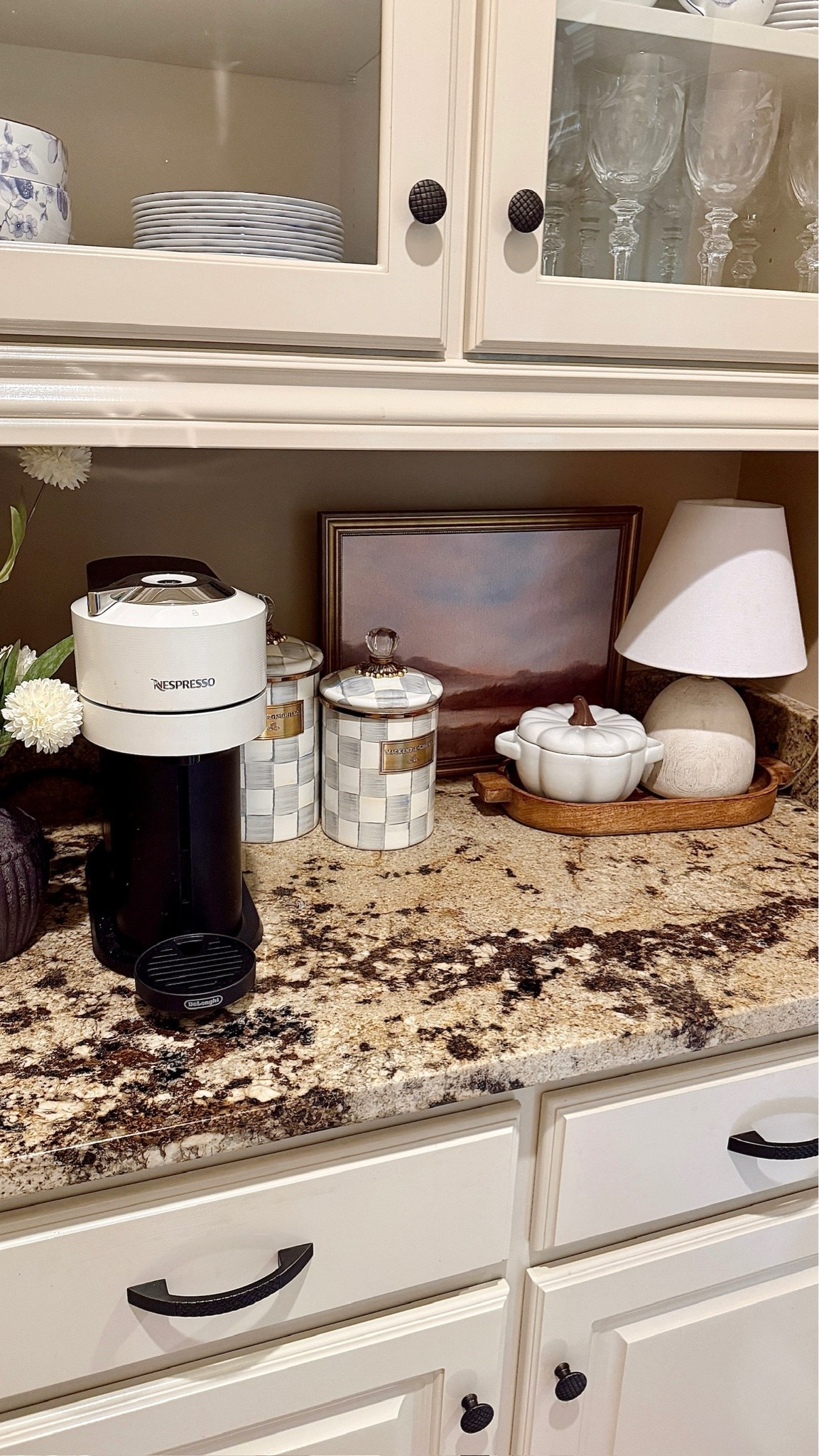 Love this little coffee corner in our house 🤍
Such a fun little spot! I love this Nespresso machine and of course had to add some Mackenzie-Childs storage too. The cutest combination for a little at-home coffee moment!

#LTKdayinmylife #LTKHome #LTKmomlife