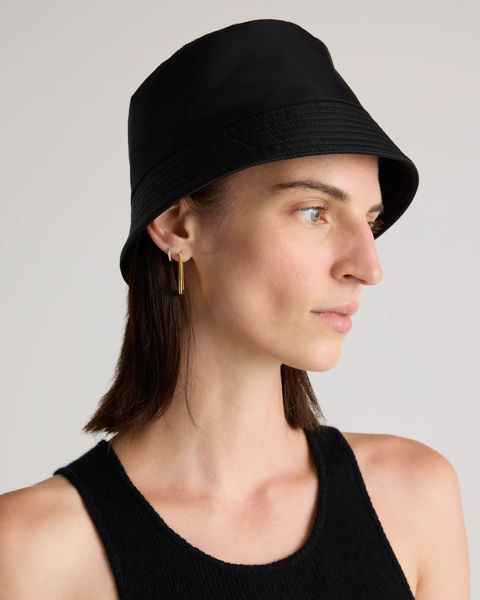 Revive Nylon Bucket Hat in Black | Quince