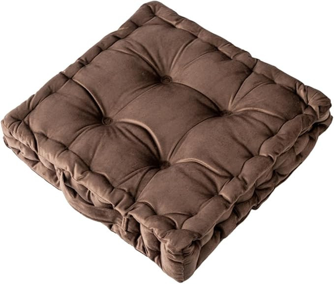 Floor Pillow, Square Floor Seating Pillow Cushion with Handle Thicken Portable Velvet Floor Pillo... | Amazon (US)