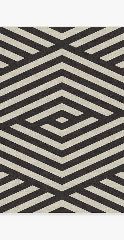 Barbie™ Signature Chevron Charcoal Premium Rug | Ruggable